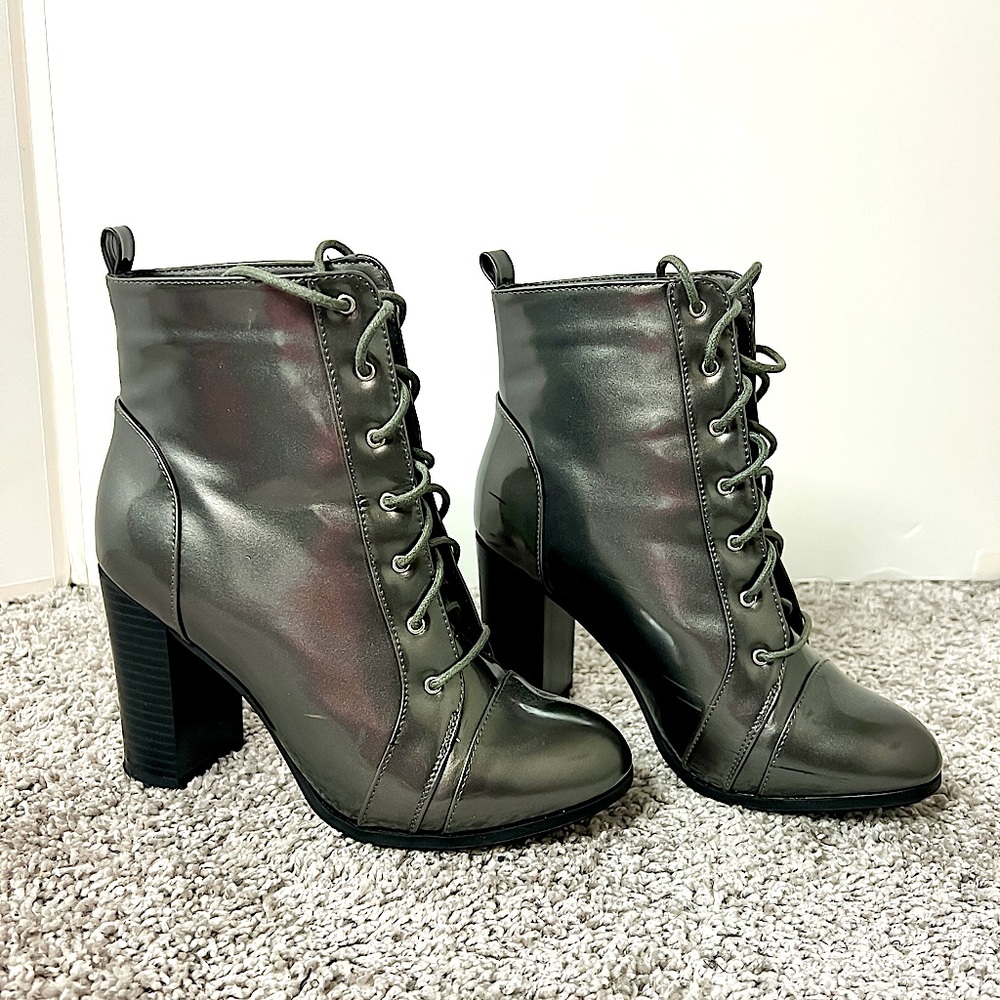 Silver JustFab booties